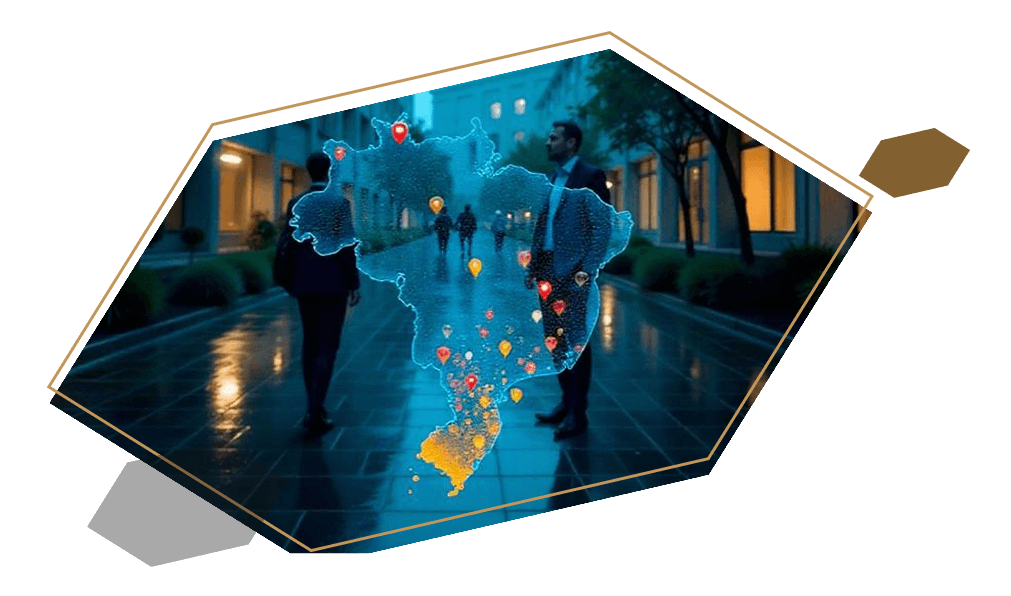 lupa sobre o modelo de uma casa