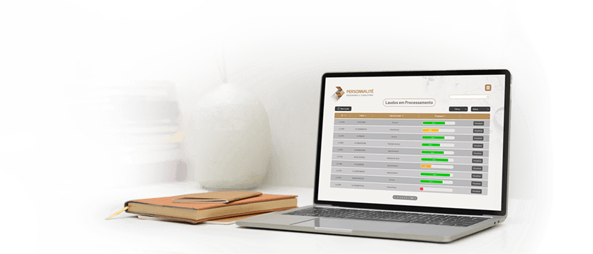 Notebook com painel da personnalité